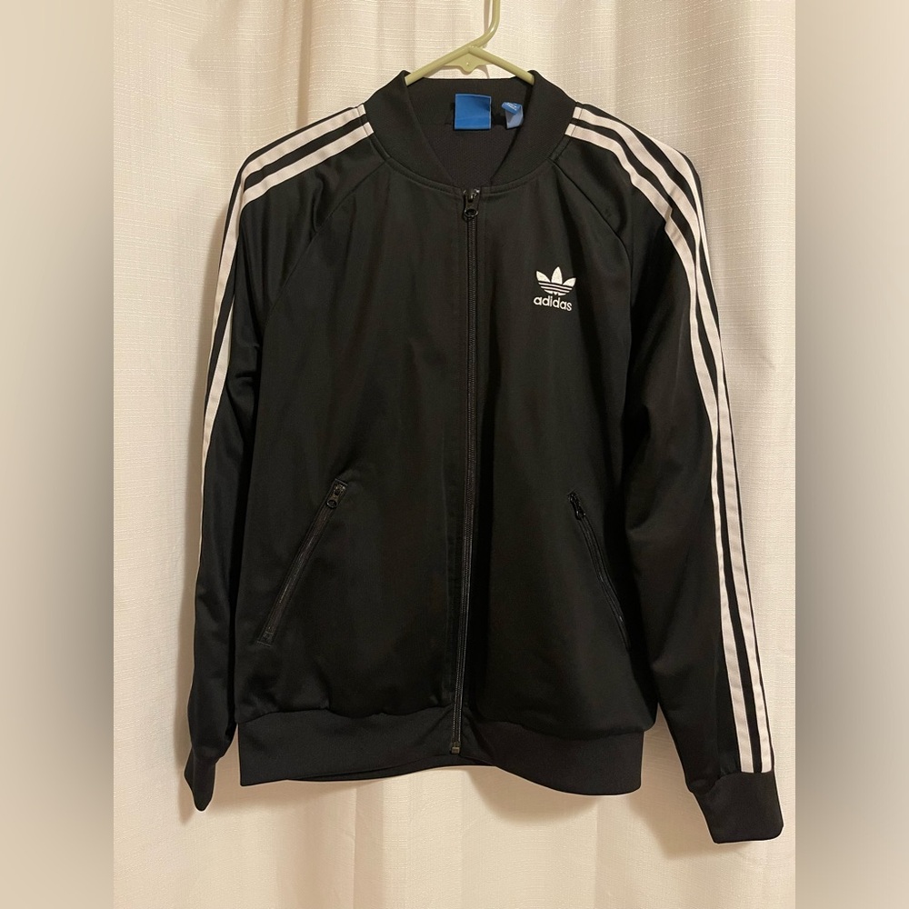 Adidas Women’s Black Zip Up Bomber Jacket
